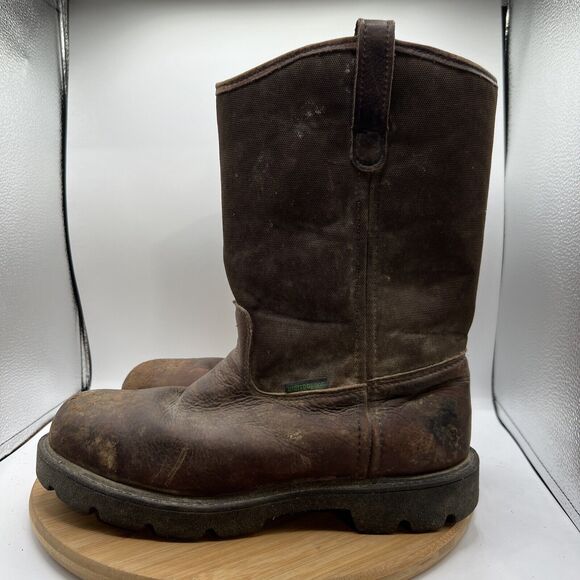 Georgia Men’s Size 9 W Wide Waterproof Steel Toe 11" Work Boots-Wellington Brown - Picture 1 of 9